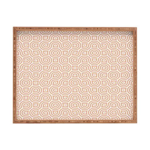 Kaleiope Studio Groovy Truchet Tiles Rectangular Tray