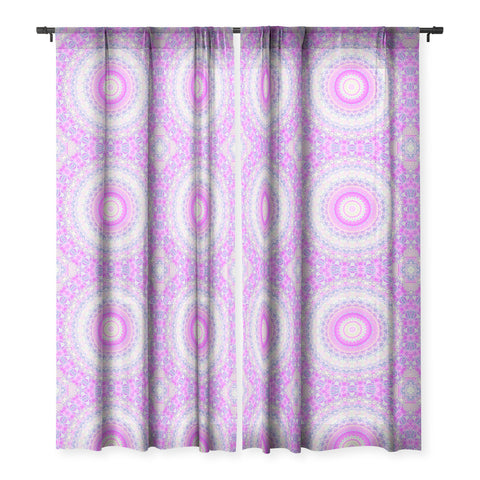 Kaleiope Studio Groovy Vibrant Mandala Sheer Window Curtain