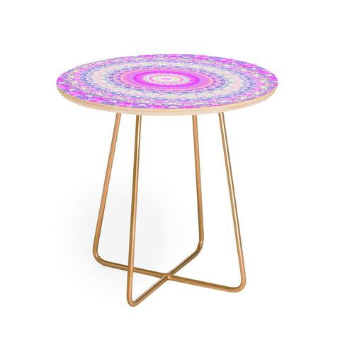 Kaleiope Studio Groovy Vibrant Mandala Round Side Table