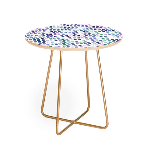 Kaleiope Studio Grungy Jewel Tone Tiles Round Side Table