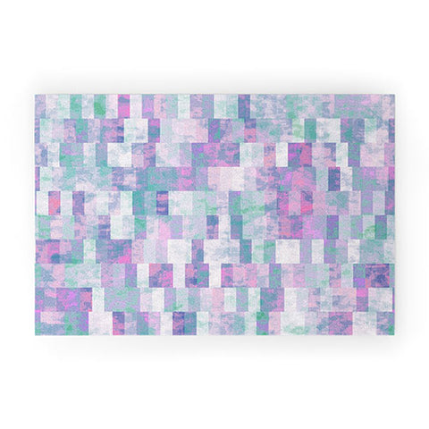 Kaleiope Studio Grungy Pastel Tiles Welcome Mat