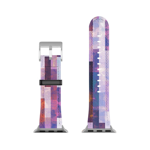 Kaleiope Studio Grungy Purple Tiles Apple Watch Band