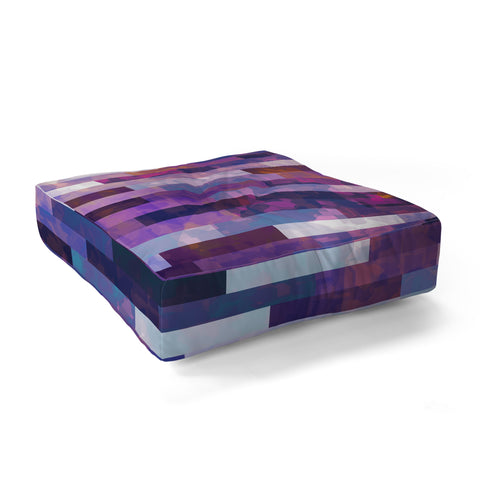 Kaleiope Studio Grungy Purple Tiles Floor Pillow Square