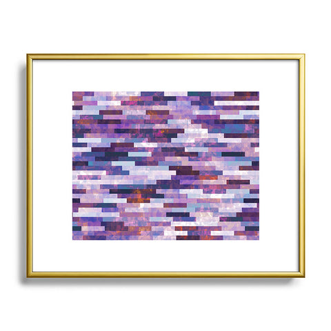 Kaleiope Studio Grungy Purple Tiles Metal Framed Art Print