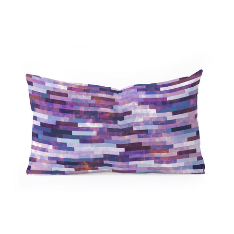 Kaleiope Studio Grungy Purple Tiles Oblong Throw Pillow