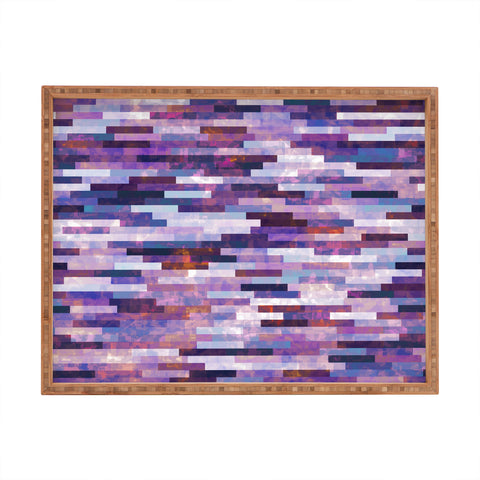 Kaleiope Studio Grungy Purple Tiles Rectangular Tray