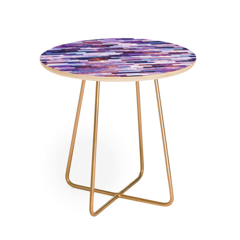 Kaleiope Studio Grungy Purple Tiles Round Side Table