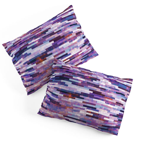 Kaleiope Studio Grungy Purple Tiles Pillow Shams