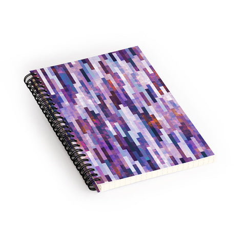 Kaleiope Studio Grungy Purple Tiles Spiral Notebook