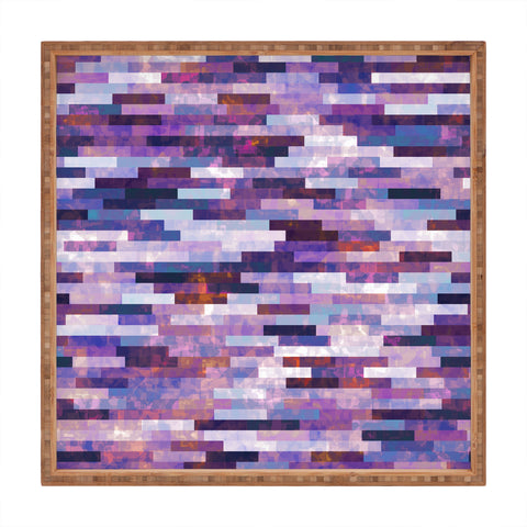 Kaleiope Studio Grungy Purple Tiles Square Tray
