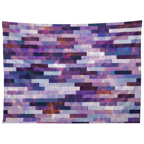 Kaleiope Studio Grungy Purple Tiles Tapestry