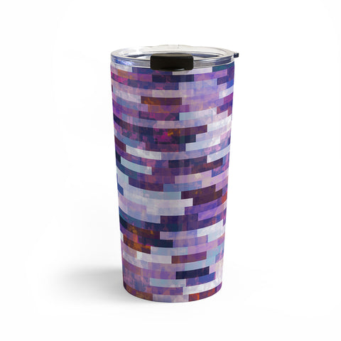 Kaleiope Studio Grungy Purple Tiles Travel Mug
