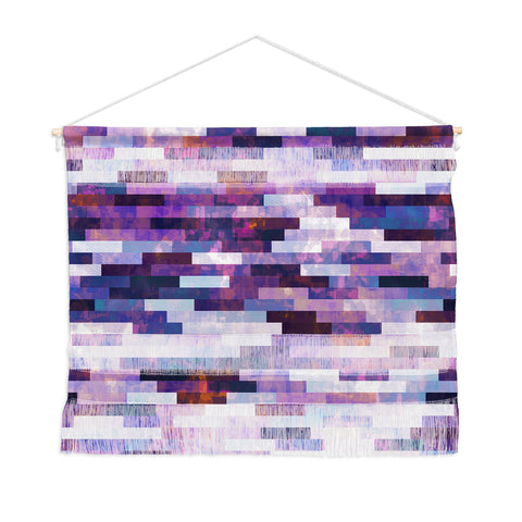 Kaleiope Studio Grungy Purple Tiles Wall Hanging Landscape