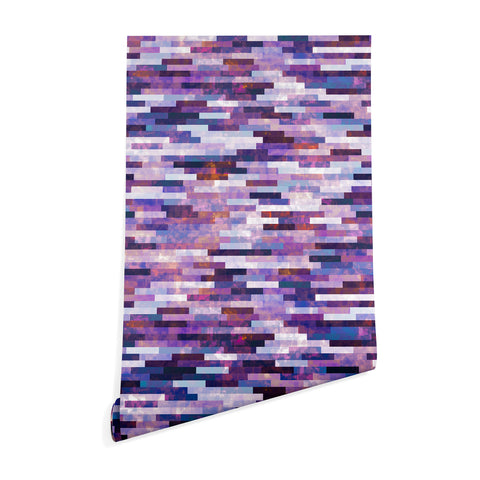 Kaleiope Studio Grungy Purple Tiles Wallpaper