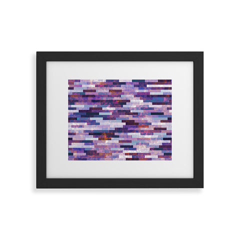 Kaleiope Studio Grungy Purple Tiles Framed Art Print