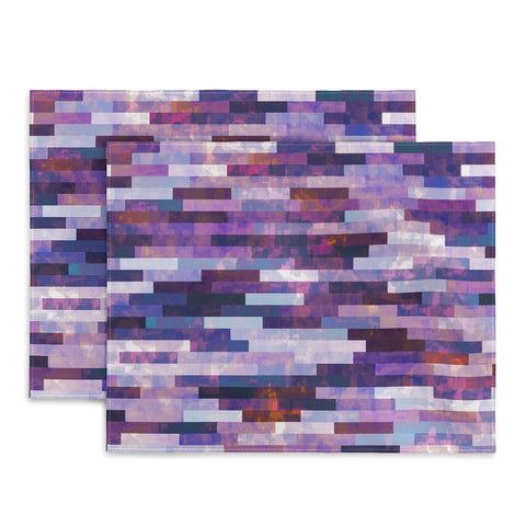 Kaleiope Studio Grungy Purple Tiles Placemat