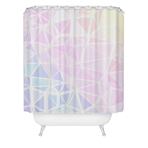 Kaleiope Studio Low Poly Pastel Shower Curtain