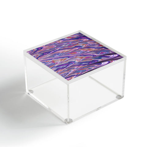 Kaleiope Studio Marbled Pink Fractal Pattern Acrylic Box