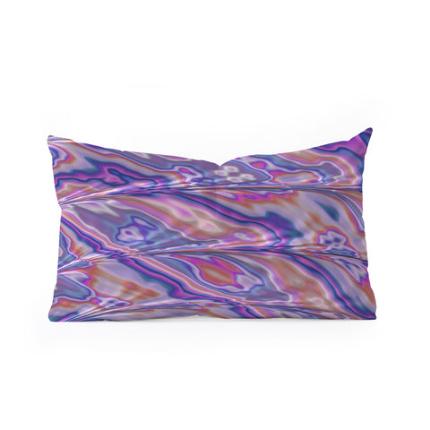Kaleiope Studio Marbled Pink Fractal Pattern Oblong Throw Pillow