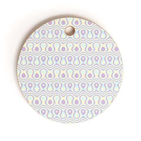 Kaleiope Studio Modern Colorful Funky Pattern Cutting Board Round