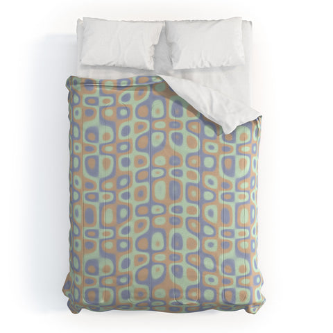 Kaleiope Studio Modern Colorful Groovy Pattern Comforter