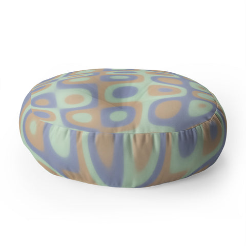 Kaleiope Studio Modern Colorful Groovy Pattern Floor Pillow Round