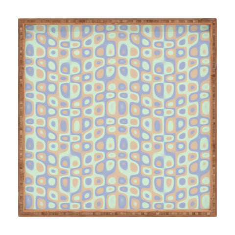 Kaleiope Studio Modern Colorful Groovy Pattern Square Tray
