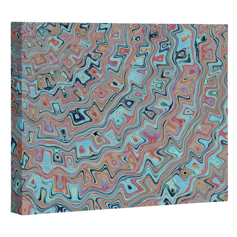 Kaleiope Studio Muted Colorful Boho Squiggles Art Canvas