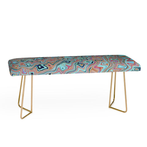 Kaleiope Studio Muted Colorful Boho Squiggles Bench
