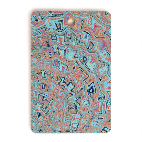 Kaleiope Studio Muted Colorful Boho Squiggles Cutting Board Rectangle