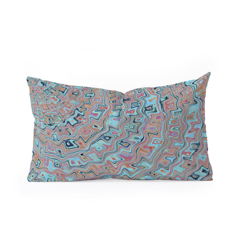 Kaleiope Studio Muted Colorful Boho Squiggles Oblong Throw Pillow