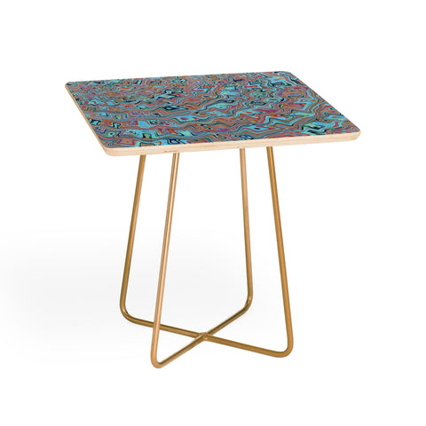 Kaleiope Studio Muted Colorful Boho Squiggles Side Table