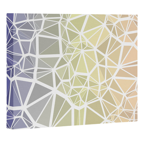 Kaleiope Studio Muted Pastel Low Poly Gradient Art Canvas