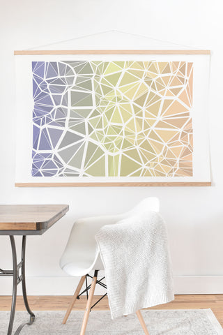 Kaleiope Studio Muted Pastel Low Poly Gradient Art Print And Hanger