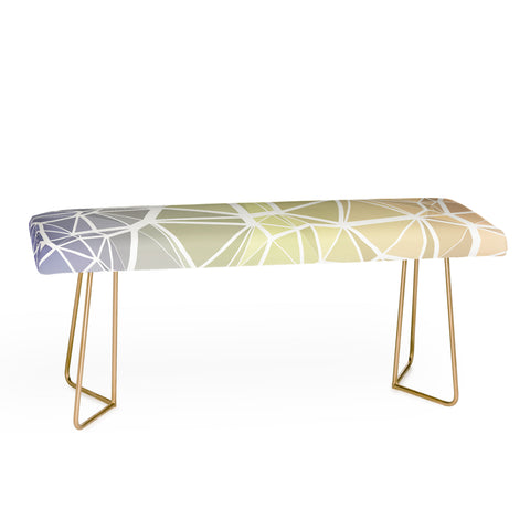 Kaleiope Studio Muted Pastel Low Poly Gradient Bench