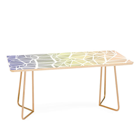 Kaleiope Studio Muted Pastel Low Poly Gradient Coffee Table