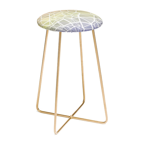 Kaleiope Studio Muted Pastel Low Poly Gradient Counter Stool