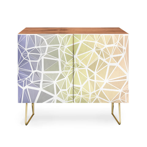 Kaleiope Studio Muted Pastel Low Poly Gradient Credenza