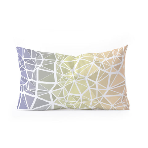 Kaleiope Studio Muted Pastel Low Poly Gradient Oblong Throw Pillow