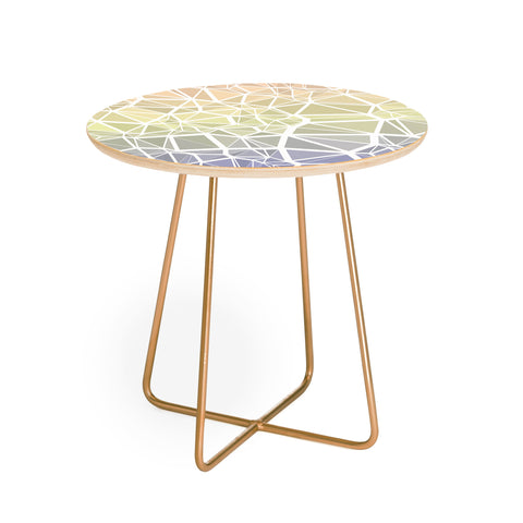Kaleiope Studio Muted Pastel Low Poly Gradient Round Side Table