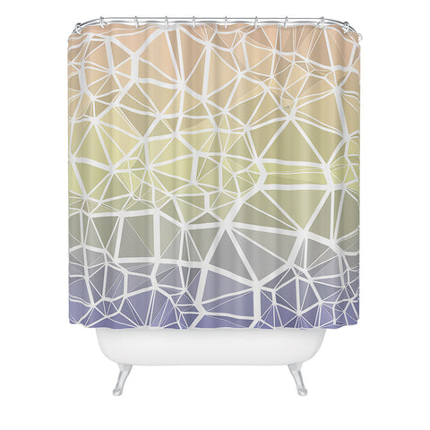 Kaleiope Studio Muted Pastel Low Poly Gradient Shower Curtain