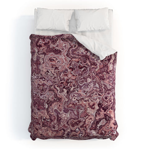 Kaleiope Studio Muted Red Marble Comforter