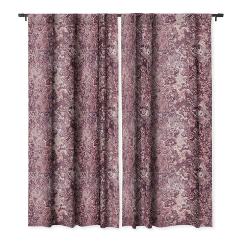 Kaleiope Studio Muted Red Marble Blackout Window Curtain