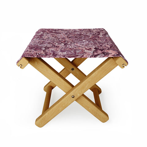 Kaleiope Studio Muted Red Marble Folding Stool