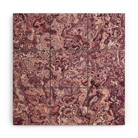 Kaleiope Studio Muted Red Marble Wood Wall Mural