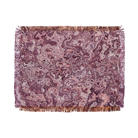 Kaleiope Studio Muted Red Marble Throw Blanket