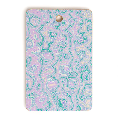 Kaleiope Studio Pastel Squiggly Stripes Cutting Board Rectangle