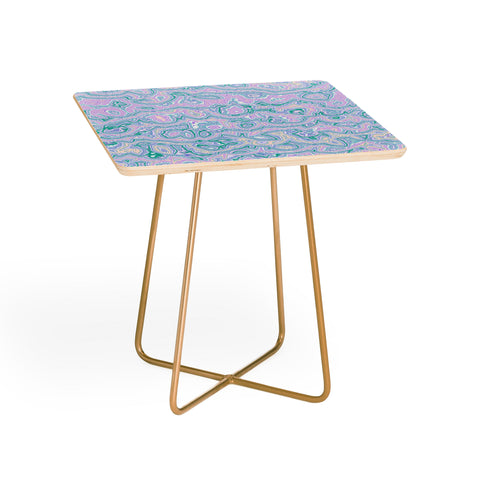 Kaleiope Studio Pastel Squiggly Stripes Side Table