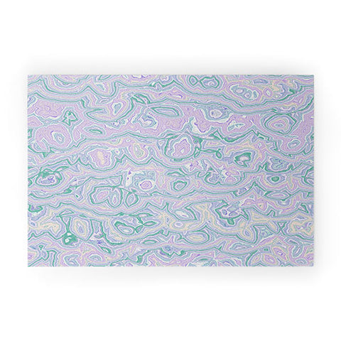 Kaleiope Studio Pastel Squiggly Stripes Welcome Mat