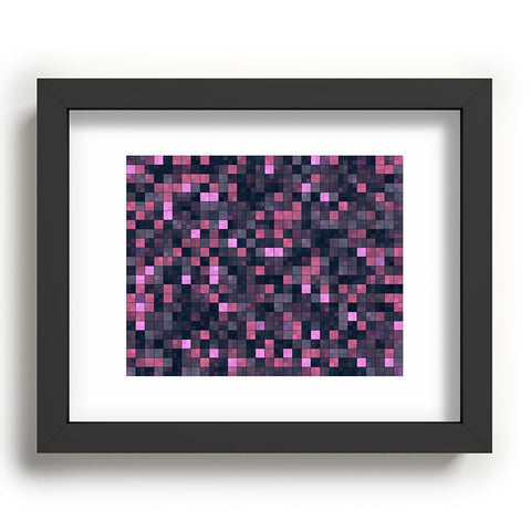 Kaleiope Studio Pink and Gray Squares Recessed Framing Rectangle
